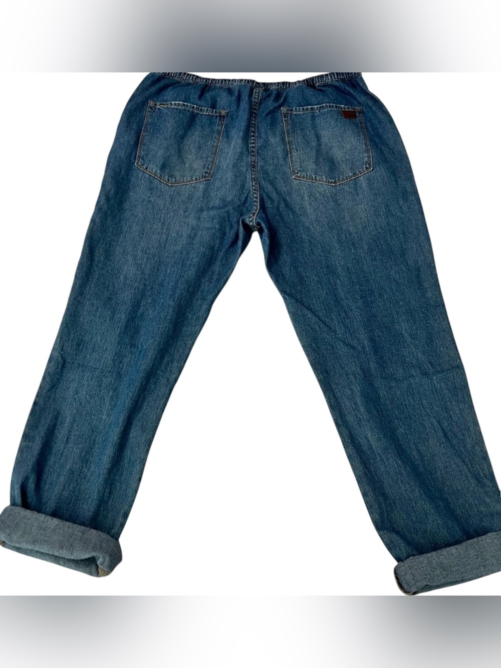 Roxy ~ Slow Swell Pants ~ Elastic & Drawstring ~ Summer Denim Blue Wash ~ Beachy - Picture 3 of 8